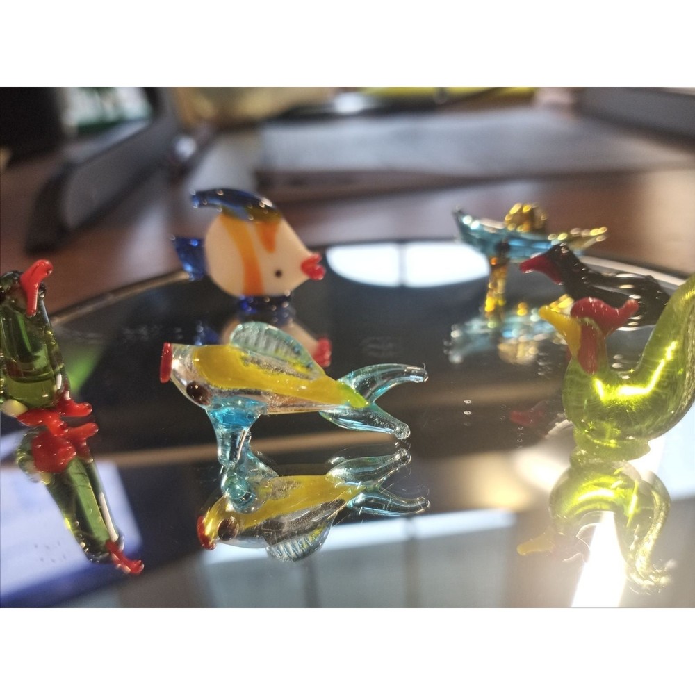 Vintage hand-Blown glass animals